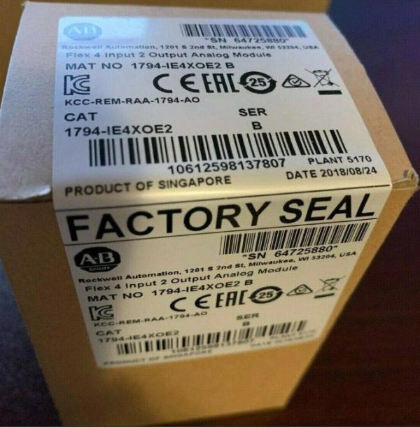 Allen Bradley 1794-IE4XOE2 packing box