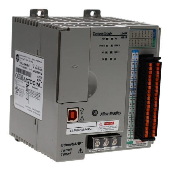 Allen-Bradley 1769-L24ER-QB1B – Three-Quarter Angle View